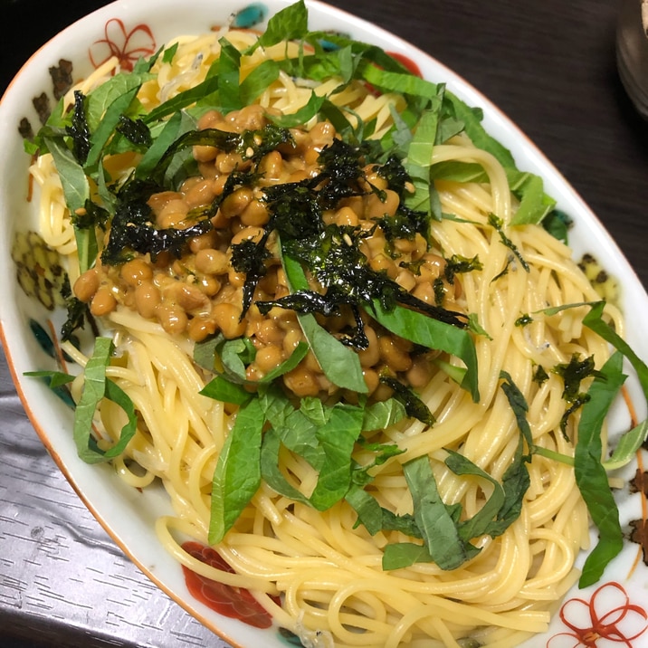 お茶漬けの素とめんつゆで失敗なし 納豆パスタ レシピ 作り方 By おざみ 楽天レシピ